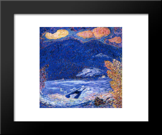The Ice Hole 20x24 Black Modern Wood Framed Art Print Poster by Hartley, Marsden