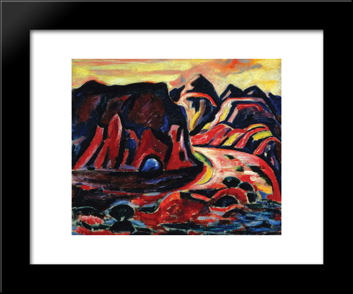 Valley Road 20x24 Black Modern Wood Framed Art Print Poster by Hartley, Marsden