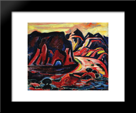 Valley Road 20x24 Black Modern Wood Framed Art Print Poster by Hartley, Marsden
