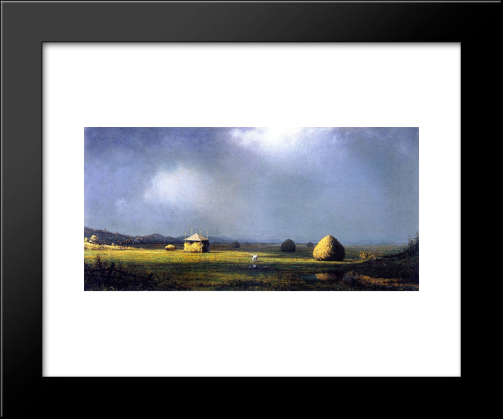 A Cloudy Day 20x24 Black Modern Wood Framed Art Print Poster by Heade, Martin Johnson