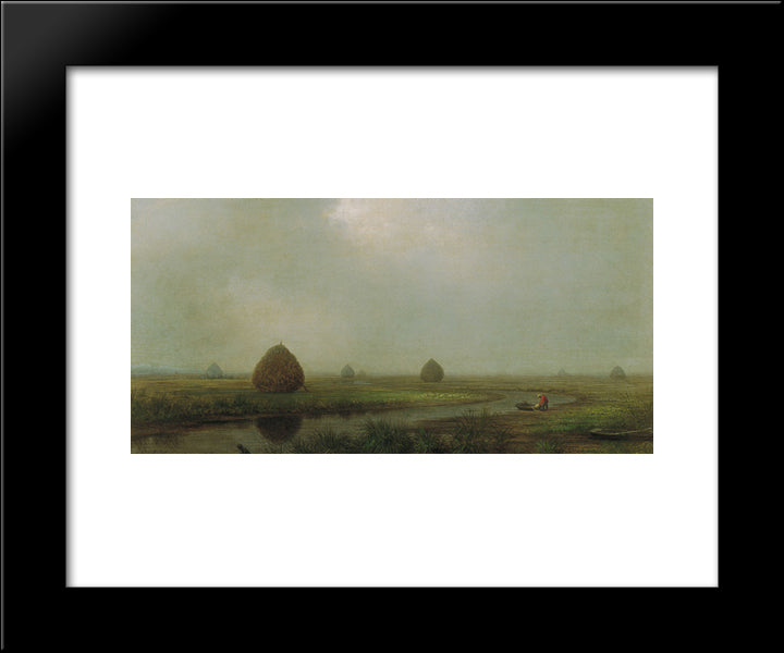 Jersey Marshes 20x24 Black Modern Wood Framed Art Print Poster by Heade, Martin Johnson