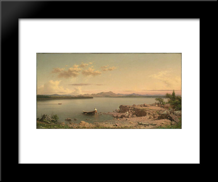 Lake George 20x24 Black Modern Wood Framed Art Print Poster by Heade, Martin Johnson