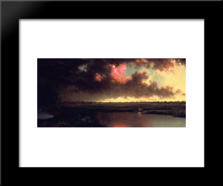 On The San Sebastian River, Florida 20x24 Black Modern Wood Framed Art Print Poster by Heade, Martin Johnson