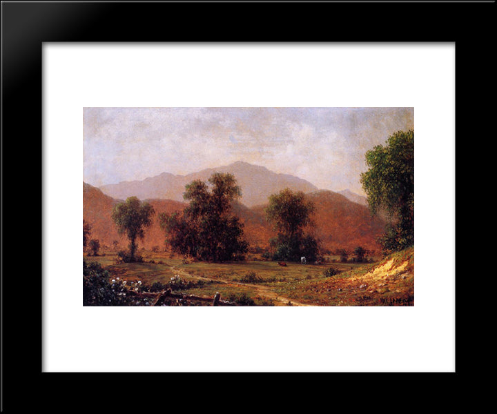 White Mountain Landscape, Mount Washington 20x24 Black Modern Wood Framed Art Print Poster by Heade, Martin Johnson