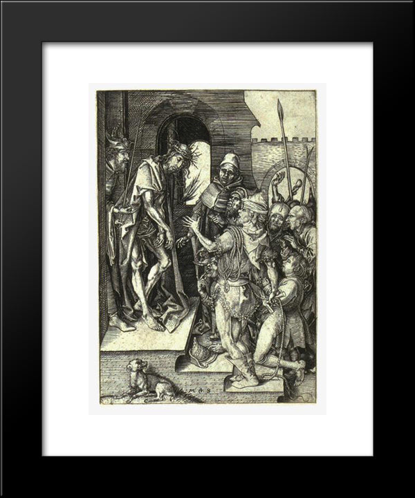 Ecce Homo 20x24 Black Modern Wood Framed Art Print Poster by Schongauer, Martin