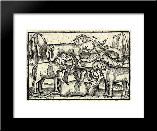 The Inconvenient Petitioners 20x24 Black Modern Wood Framed Art Print Poster by Schongauer, Martin