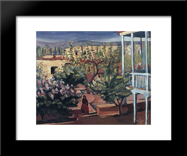 A Yard 20x24 Black Modern Wood Framed Art Print Poster by Saryan, Martiros