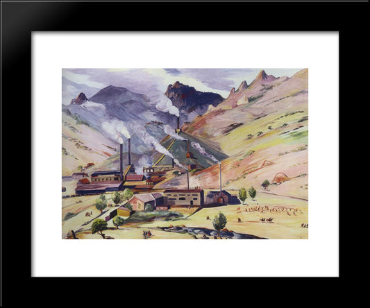 Alaverdi Copper - Chemical Complex 20x24 Black Modern Wood Framed Art Print Poster by Saryan, Martiros