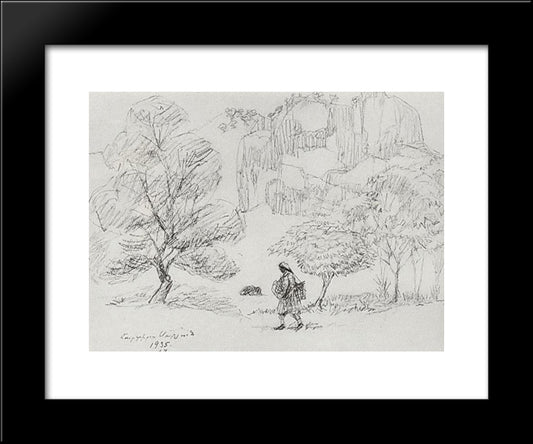 Aparan 20x24 Black Modern Wood Framed Art Print Poster by Saryan, Martiros