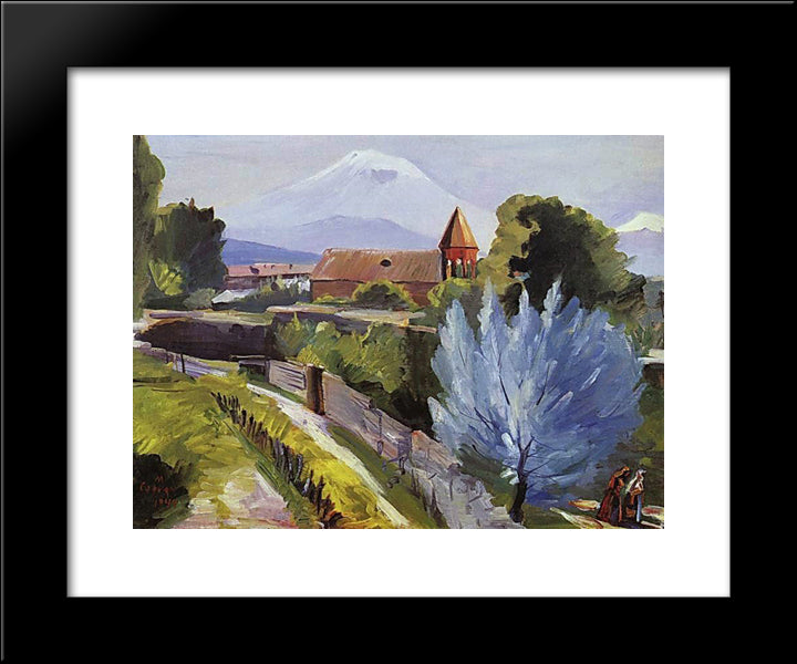 April Landscape 20x24 Black Modern Wood Framed Art Print Poster by Saryan, Martiros