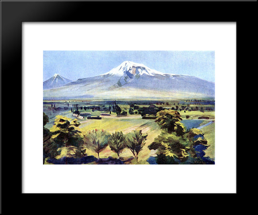 Ararat From Dvin 20x24 Black Modern Wood Framed Art Print Poster by Saryan, Martiros