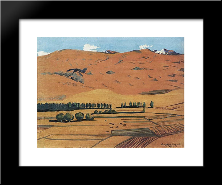 Armenia 20x24 Black Modern Wood Framed Art Print Poster by Saryan, Martiros