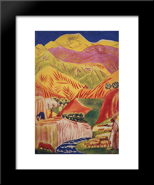 Flamboyant Landscape 20x24 Black Modern Wood Framed Art Print Poster by Saryan, Martiros