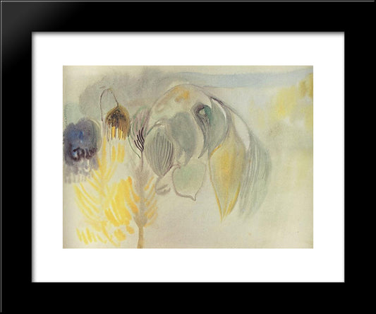 Flowering Branch 20x24 Black Modern Wood Framed Art Print Poster by Saryan, Martiros