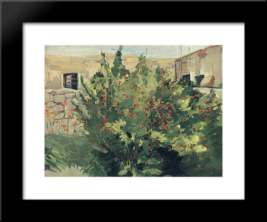 Flowering Garnet 20x24 Black Modern Wood Framed Art Print Poster by Saryan, Martiros