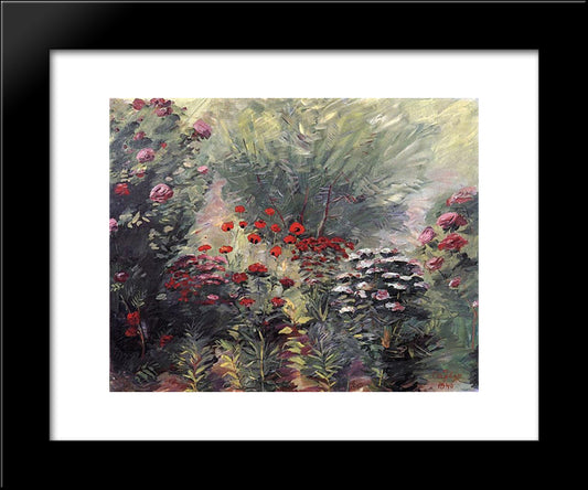 Flowers. A Nook Of The Garden. 20x24 Black Modern Wood Framed Art Print Poster by Saryan, Martiros