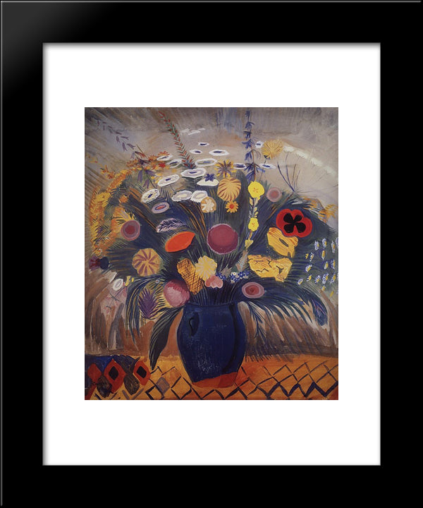 Flowers Of Kalaki 20x24 Black Modern Wood Framed Art Print Poster by Saryan, Martiros