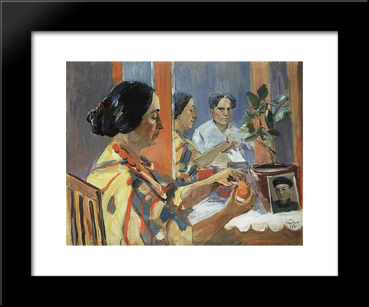 From The Artist'S Life (Portrait Of Lusik Saryan In Profile) 20x24 Black Modern Wood Framed Art Print Poster by Saryan, Martiros