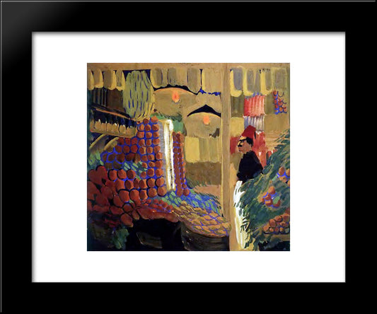 Fruit Shop 20x24 Black Modern Wood Framed Art Print Poster by Saryan, Martiros