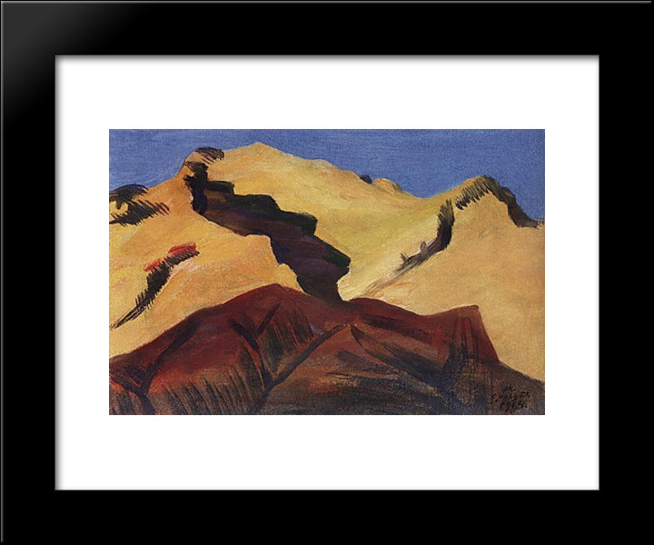 Gohtan Mountains 20x24 Black Modern Wood Framed Art Print Poster by Saryan, Martiros