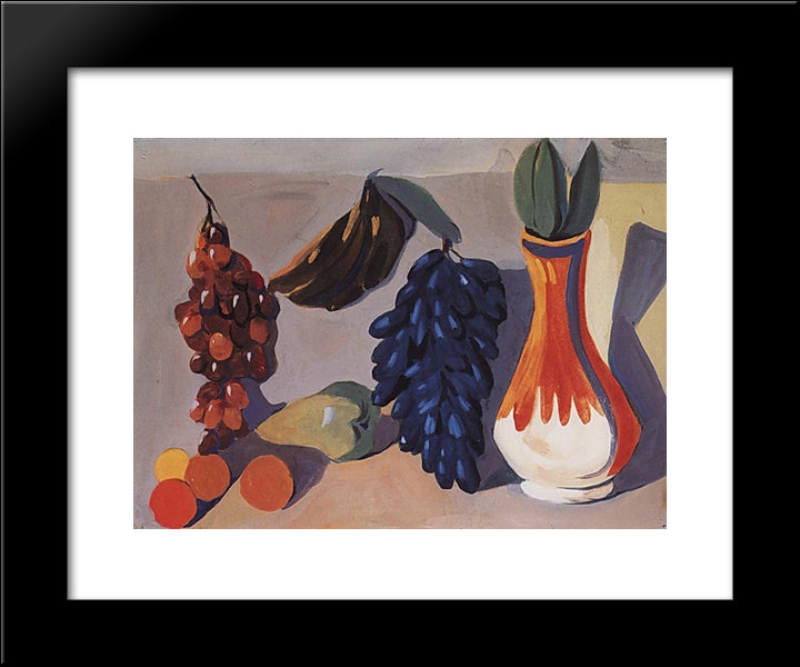 Grapes 20x24 Black Modern Wood Framed Art Print Poster by Saryan, Martiros