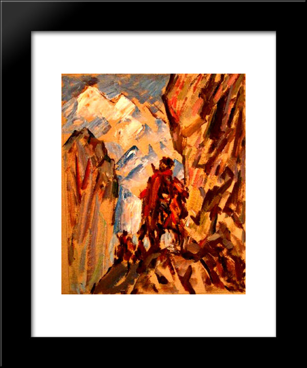 Illustration 20x24 Black Modern Wood Framed Art Print Poster by Saryan, Martiros