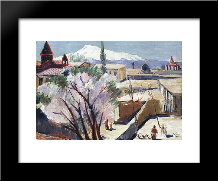 In Old Yerevan 20x24 Black Modern Wood Framed Art Print Poster by Saryan, Martiros