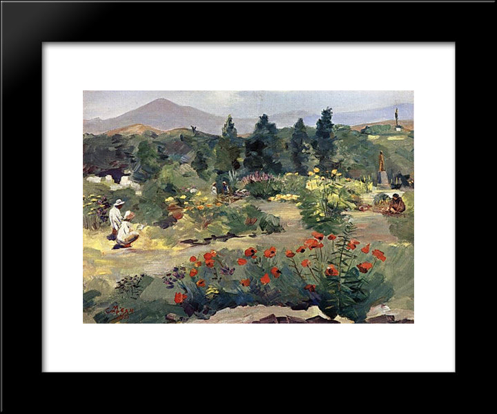 In The Botanical Garden 20x24 Black Modern Wood Framed Art Print Poster by Saryan, Martiros