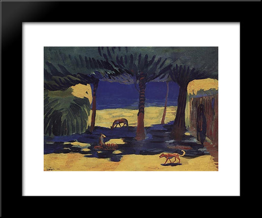 In The Shadow 20x24 Black Modern Wood Framed Art Print Poster by Saryan, Martiros