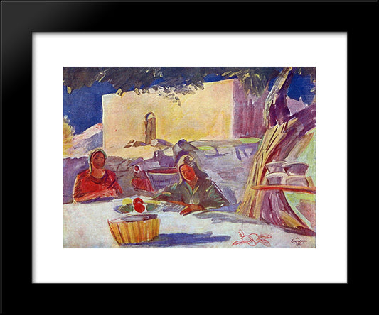 In The Time Of Leisure 20x24 Black Modern Wood Framed Art Print Poster by Saryan, Martiros