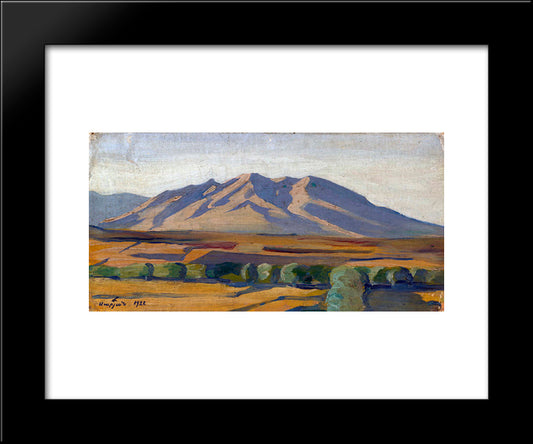 Kara - Dag Mountain 20x24 Black Modern Wood Framed Art Print Poster by Saryan, Martiros
