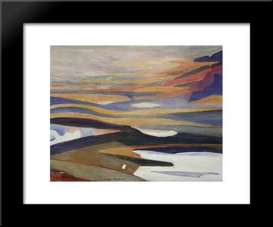 Land 20x24 Black Modern Wood Framed Art Print Poster by Saryan, Martiros