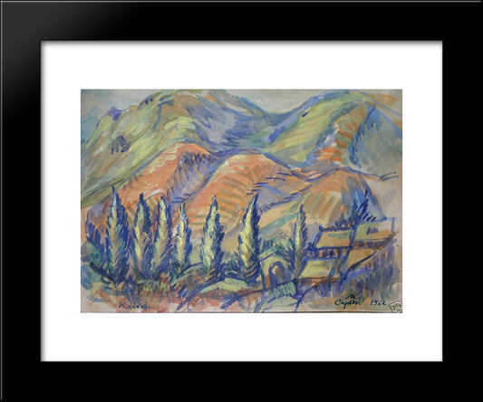 Landscape. Kalaki. 20x24 Black Modern Wood Framed Art Print Poster by Saryan, Martiros