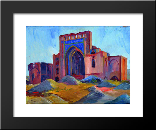 Landscape. Turkmenistan. 20x24 Black Modern Wood Framed Art Print Poster by Saryan, Martiros