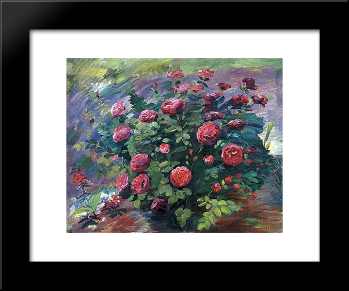 May Roses 20x24 Black Modern Wood Framed Art Print Poster by Saryan, Martiros
