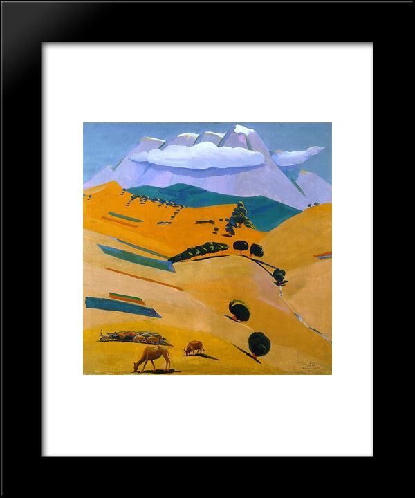 Midday Silence 20x24 Black Modern Wood Framed Art Print Poster by Saryan, Martiros