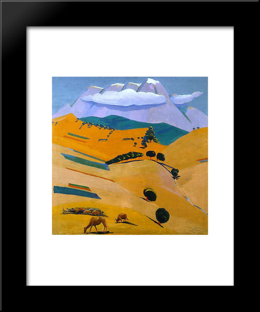 Midday Silence 20x24 Black Modern Wood Framed Art Print Poster by Saryan, Martiros