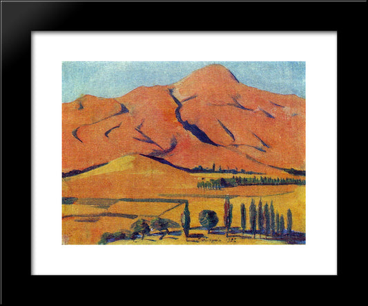 Mount Shamiram 20x24 Black Modern Wood Framed Art Print Poster by Saryan, Martiros