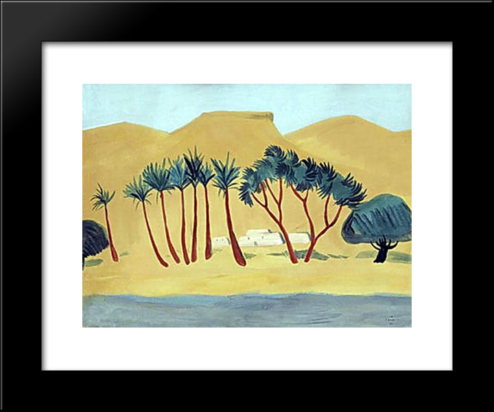 Oasis In The Desert 20x24 Black Modern Wood Framed Art Print Poster by Saryan, Martiros