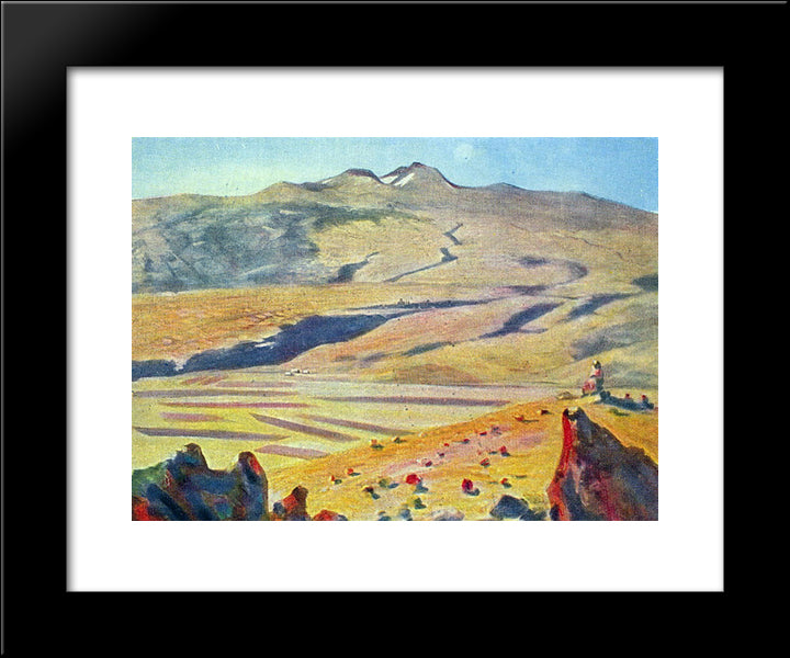 October Landscape 20x24 Black Modern Wood Framed Art Print Poster by Saryan, Martiros