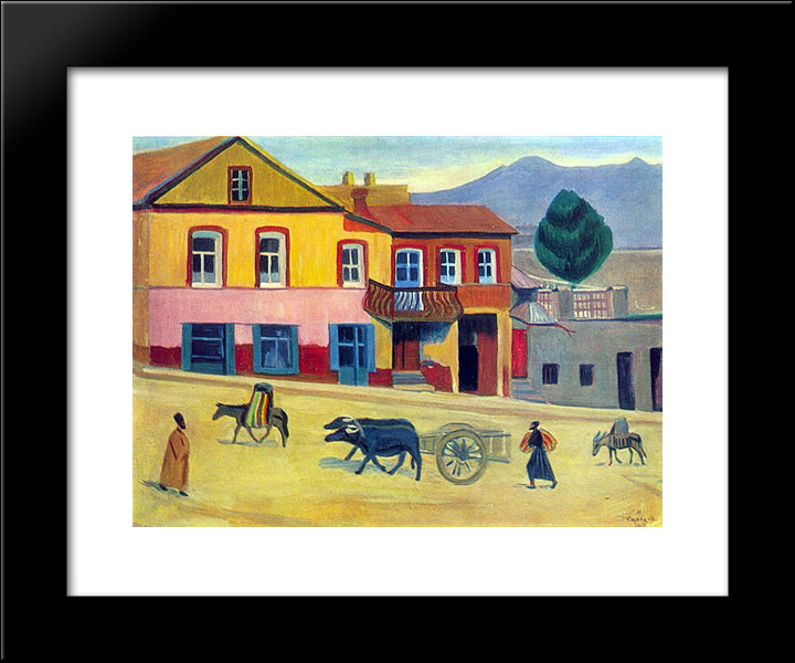 Old Tbilisi 20x24 Black Modern Wood Framed Art Print Poster by Saryan, Martiros