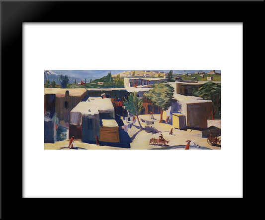 Old Yerevan 20x24 Black Modern Wood Framed Art Print Poster by Saryan, Martiros