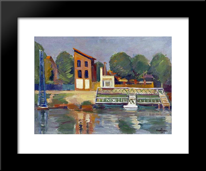 On Marna 20x24 Black Modern Wood Framed Art Print Poster by Saryan, Martiros