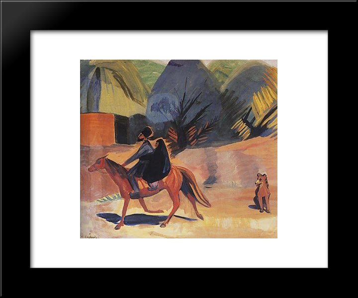 On The Horse 20x24 Black Modern Wood Framed Art Print Poster by Saryan, Martiros