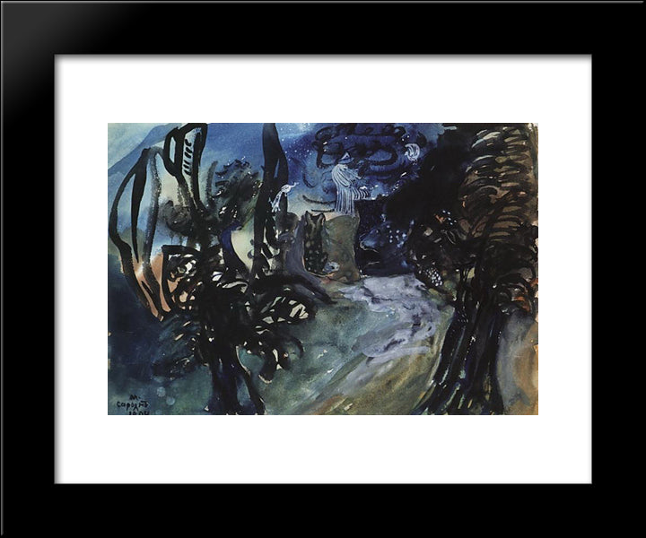 Orpheus 20x24 Black Modern Wood Framed Art Print Poster by Saryan, Martiros