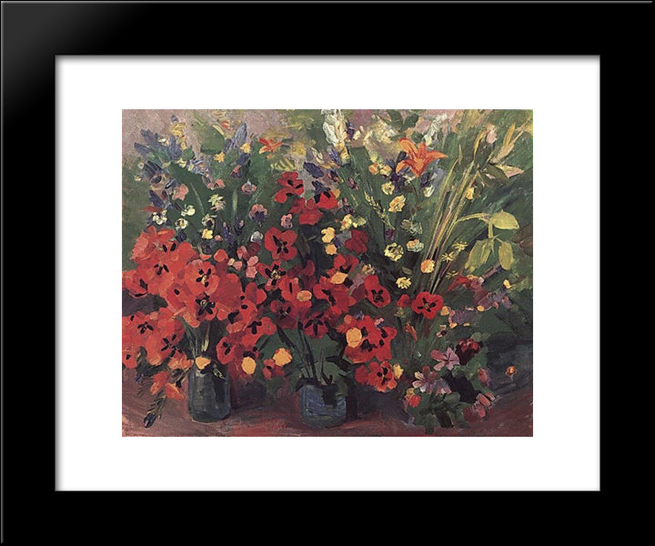Poppies 20x24 Black Modern Wood Framed Art Print Poster by Saryan, Martiros