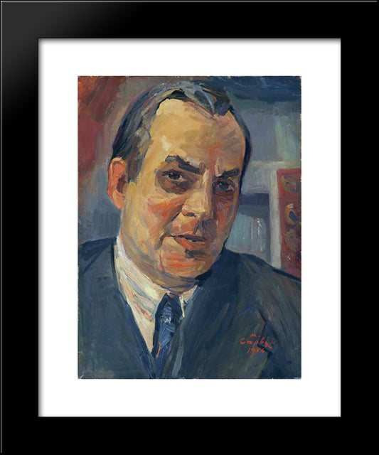 Portrait Of A. Winner 20x24 Black Modern Wood Framed Art Print Poster by Saryan, Martiros