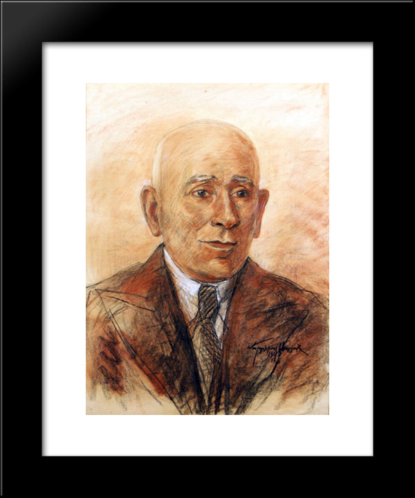 Portrait Of A Doctor 20x24 Black Modern Wood Framed Art Print Poster by Saryan, Martiros
