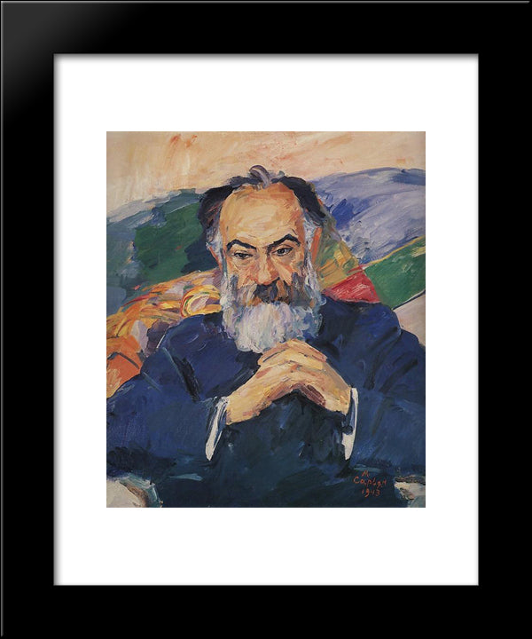 Portrait Of Academician Josef Orbeli 20x24 Black Modern Wood Framed Art Print Poster by Saryan, Martiros