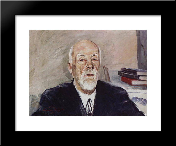 Portrait Of Academician Stepan Malkhasyan 20x24 Black Modern Wood Framed Art Print Poster by Saryan, Martiros
